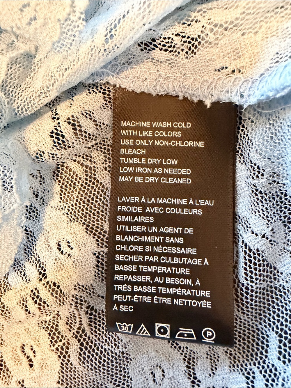 Kimchi Blue Chiara Sheer Lace Midi Dress, baby blue, size L - Picture 10 of 11